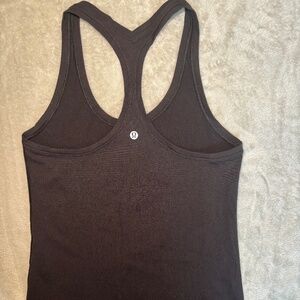 Lululemon Tank Top Size 8 Black Racerback Nylon Lycra Stretch Yoga Athletic Gym
